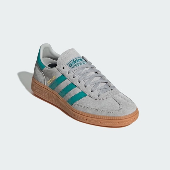 adidas Other - Adidas Handball Skezial Sneakers Kids 3.5Y Retro 70s Sporty Grey Teal Lace Up